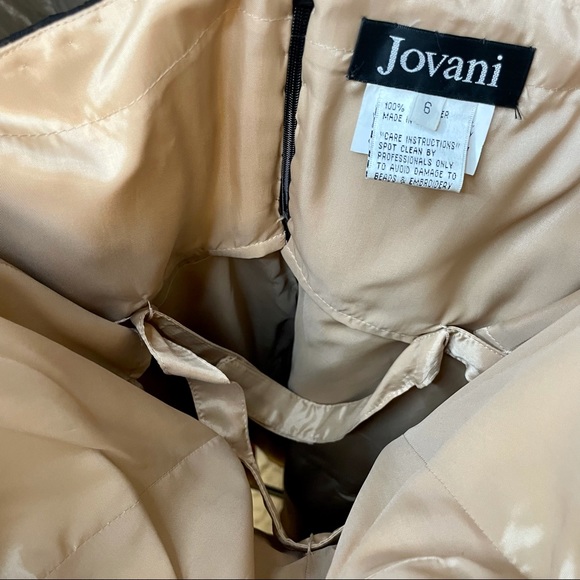 Jovani Lace Floral and Beaded Cocktail Dress - Size: 6 - Picture 5 of 7